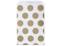 Pack Of 500, 6.25 x 9.25" Gold Dots Paper Merchandise Bags 35Lb Made In Usa