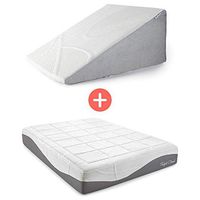 Perfect Cloud 12-Inch Tall Wedge Memory Foam Pillow and Elegance 12-Inch Memory Foam Mattress Bundle (Queen)