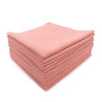 SHSCLY Waffle Weave Microfiber Drying Towel Cleaning Cloth Water Absorption Decontamination Lint-Free Streak-Free Soft for Kitchen Household Car (Pink, 12 Pack 16" x 16")