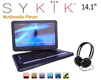 Sykik SYDVD0133 14.1'' Inch All Multi Region Zone Free HD Swivel Portable DVD Player