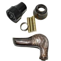Nautical World Solid Brass Dog Handle Cane Antique Walking Stick Cane Connecter Set