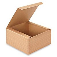 10 pk A1BakerySupplies® Preimer High Quality Kraft Pinstripe Brown Treat Gift Boxes (8 in X 8 in X 4 in 10 pk)