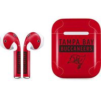 Skinit Decal Audio Skin for Apple AirPods with Lightning Charging Case - Officially Licensed NFL Tampa Bay Buccaneers Red Performance Series Design