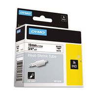 DYMO 18057 Rhino Heat Shrink Tubes Industrial Label Tape, 3/4-Inch x 5 ft, White/Black Print