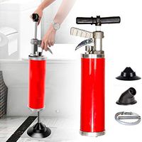 ZHFEISY Toilet Suction Dredger, Sewer Dredging Device, Pipe Cleaners Kinetic Water Ram Drain Cleaning Tools with 4" Rubber Cone high Pressure Gun, Toilet Pipe Clean Suction Tool For Kitchen/Bathroom