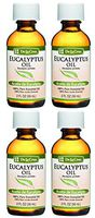 De La Cruz Pure Eucalyptus Essential Oil, Steam Distilled, Bottled in USA 2 FL. OZ. (4 Bottles)