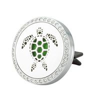 JAOYU Animal Locket Aromatherapy Car Air Freshener Vent Clip Essential Oil Diffuser Locket Stainless Steel Turtle Jewelry for Men Women Gifts