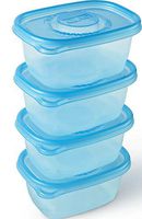 Glad Food Storage Containers - Glad FreezerWare Container - Small - 24 Ounce - 4 Containers