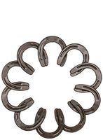 Sullivans 20" Overlapping Horseshoes Wreath Plaque,Brown,20" diameter x 0.5" thick