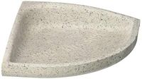 Swan ES20000.053 Solid Surface Corner 2-pieces Shower Soap Dish, 4.75-in L X 4.75-in H X 1-in H, Tahiti Gray