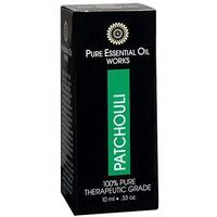 Pure Essential Oil Works Patchouli Oil, 100% Pure, Natural, Paraben-Free and Therapeutic Grade with Euro-Style Dropper.33 Ounces