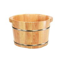 Foot Bath Barrel，Wooden Wash Basin，Foot Tub，Footbath，Solid Wood Thicken Foot Basin，Wooden Bucket Foot Spa Tub,Cypress Wood Foot Bath