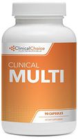Clinical Choice - Clinical Multi - Complete Multivitamin Supplement for Men and Women - Vitamin A B C D E, Biotin, Calcium, Folic Acid - Promoties Hair, Skin, Nail Growth - Strengthens Immune System -