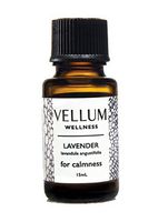 Vellum Wellness Lavender 100% Pure Essential Oil Vegan Organic 15mL - Floral Scent That Brings Comfort To The Mind, Natural Sleep Aid, Acne Spot Treatment Fades Blemishes, Use in Diffuser, Skincare,