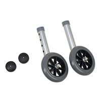 DMI Walker Wheels with Glide Caps, Silver, One Pair