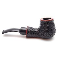 Mr. Brog Bent Billard Tobacco Pipe - Model No: 89 Standup Pecan Rusticated - Mediterranean Briar Wood - Hand Made