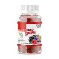 BeautyFit BeautyIron Iron Gummies for Women, Support for Healthy Iron Levels and Energy Without Nausea or Constipation, Vegan-Approved, Gelatin-Free, 99 Count