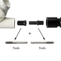 MUXIANG 1 Pcs Screw Pipe Tenon + 2 Pcs Drills,Used for Meerschaum Pipe Manufacturing,Maintenance and Repairing (Black)