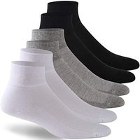 Facool Mens Womens Non-Binding Diabetic and Circulatory Extra Wide Top Cotton Ankle Socks for Pregnancy, Edema, Diabetes Multicolor 6 Pairs X-Large