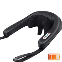 YongFeng Shoulder and Neck Massager, Neck Back Waist, Leg Kneading Massage, Relieve Shoulder and Neck Pain, Family, Office Massage Cushion (Color : Black)
