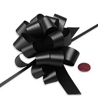 4" Black Pull String Bow | Quantity: 50 Width 3/16"