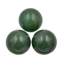AD Beads Natural Gemstone Harmony Round Ball Crystal Healing Sphere Massage Rock 20~50mm (25 Green Aventurine, 25mm)
