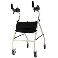 Autopeck Seniors Seat Walker Folding Wheels Adjustable Lightweight Rollator Rolling Adult Elderly Aluminum Deluxe Medical Aid Support （548499-130 cm）