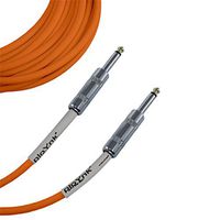Ploynk 1/4 to 1/4 mono TS Instrument Straight Patch Cable 10 FT foot long Orange
