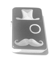 Vector KGM Thunderbird Custom Lighter - NEW Top Hat EYE Glass Mustache Sophisticated Logo Silver High Polish Chrome Rare!