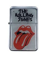 Lighter The Rolling Stones Tongue Refillable Windproof Oil Petrol Star Flip Top