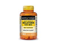 Melatonin 500 mcg Fast Meltz Fruit Flavored Tablets, 60 Tablets, Mason Natural