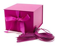 Hallmark 7" Gift Box (Hot Pink) for Mother's Day, Birthdays, Baby Showers, Bridal Showers, Bridesmaids Gifts, Bachelorette Parties, Valentines Day and More