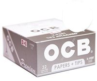 24 OCB Premium X-PERT Cigarette Rolling Papers & Tips Packs (32 Rolling Papers & 32 Tips Per Pack) + Limited Edition Beamer Smoke Sticker. Used with Legal Smoking Herbs, Rolling Tobacco, Herbal Mixes