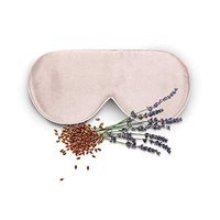 Nudwear Mulberry Silk Sleeping Eye Mask Anti Aging Soft Sleep Mask for Aromatherapy, Relaxation and Meditation, Blush