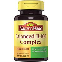 Nature Made Balanced B-100 Timed Release (Thiamin, Riboflavin, Niacin, B6, B12, Biotin, Pantothenic Acid & Folic Acid) Tablets 60 Ct