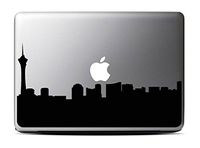 Las Vegas Skyline (13 Inch) Black Macbook Decal #1 - Laptop Decal