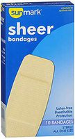 Sunmark Sheer Bandages, All One Size 10 each by Sunmark (Pack of 3)