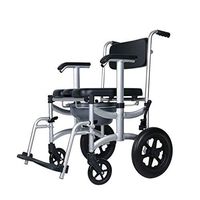 Bedside Commode for Toilet Shower Chair Medical Rolling Commode Chair Bath Stool Waterproof Shower Accessible Transport Mobile Toilet Household Wheelchair