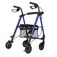 HAMIMI Senior Man Walker with Wheel Has Portable Seat Walker with Hand Brake Cart Folding Old Shopping Cart Mobility Wheelchai
