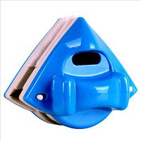 QUANOVO Double-Sided Window Cleaning Tool Magnetic Glass Cleaner Safety Rope and Anti-Pinch Design Safer for Double Glazed Windows Thickness5-24Mm Blue