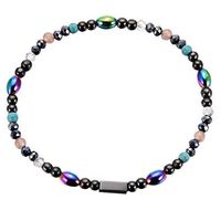 DLNCTD 12 Types Weight Loss Magnet Anklet Colorful Stone Magnetic Therapy Bracelet Weight Loss Product Slimming Health Care Jewelry,02