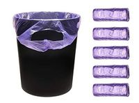 Mini Skater 100 Counts 5 Rolls Medium Trash Bags Garbage Bags Extra Strong Thicken Plastic Trash Bag Can Bin Liners Wastebasket for Bathroom Bedroom Home Kitchen Office Garden (Purple)