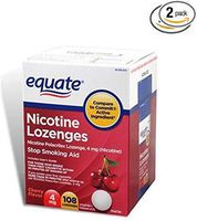 Equate - Nicotine Lozenge 4 mg, Stop Smoking Aid, Cherry Flavor, Lozenges, 108-Count (2 Pack) (2)