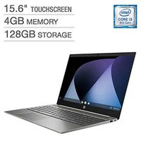 2019 Flagship HP Chromebook 15.6" IPS FHD 1080p Touchscreen Core i3-8130u 4GB 128GB eMMC Ceramic White (Renewed)