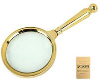 PROW® Classical 90mm 8X Hand held Reading Glass Jewelry Loupes Magnifying Lens Viewing Magnifier (Gold)