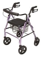 Lumex Walkabout Four-Wheel Contour Deluxe Rollator, Lavender, 1EA