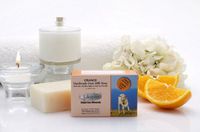 Goat Milk Soap for extra sensitive skin Orange with Olive Oil, Shea Butter and Dead Sea Minerals (Paraben and SLS Free)
