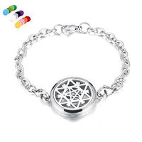 constantlife 20 Different Design 316L Stainless Steel Chain Bracelet Fragrancy Diffuser Fashion Essential Oil Diffuser Bracelet Jewelry (Star)