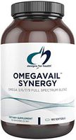 Designs for Health OmegAvail Synergy - Omega 3-6-7-9 Fatty Acids + Triglyceride (Tg) Fish Oil Capsules (180 Softgels)