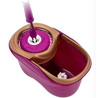 SCDTB Spin Mop Wringer Bucket Set - for Home Kitchen Floor Cleaning - Wet/Dry Usage on Hardwood & Tile - Upgraded Self-Balanced Easy Press System